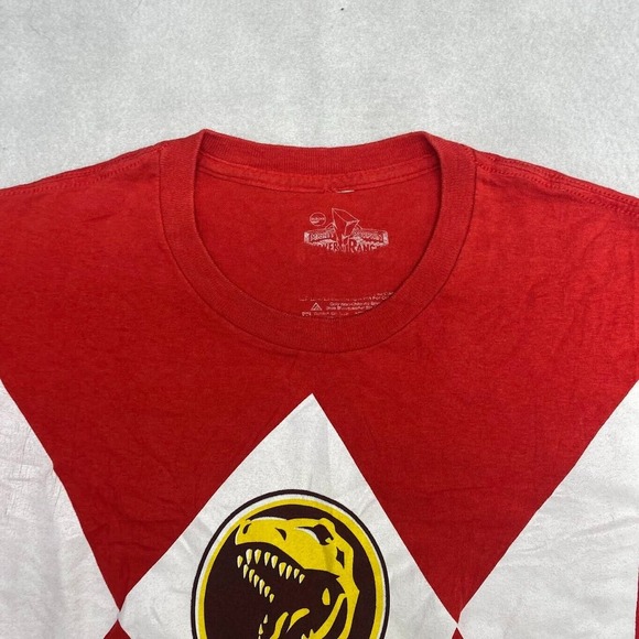 Power Rangers Red Ranger Graphic Tee Thrifted Vintage Style Size M - Picture 9 of 10
